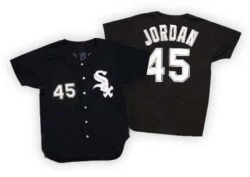 Replica Michael Jordan Men's Chicago White Sox Black Throwback Jersey