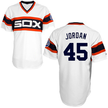 Replica Michael Jordan Men's Chicago White Sox White 1983 Throwback Jersey