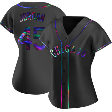 Replica Michael Jordan Women's Chicago White Sox Black Holographic Alternate Jersey