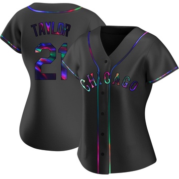 Replica Michael Taylor Women's Chicago White Sox Black Holographic Alternate Jersey