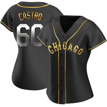Replica Miguel Castro Women's Chicago White Sox Black Golden Alternate Jersey