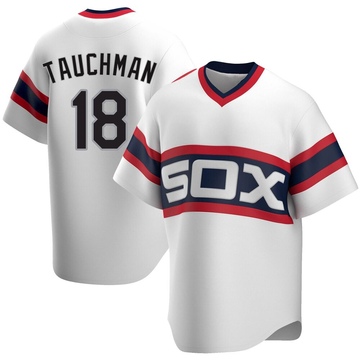 Replica Mike Tauchman Men's Chicago White Sox White Cooperstown Collection Jersey