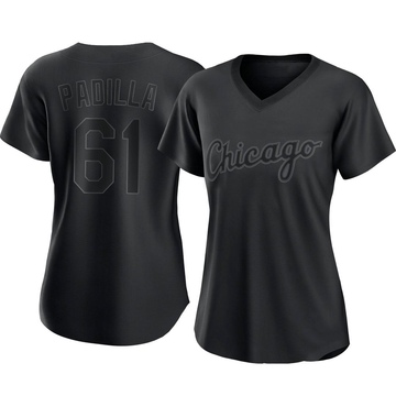 Replica Nicholas Padilla Women's Chicago White Sox Black Pitch Fashion Jersey