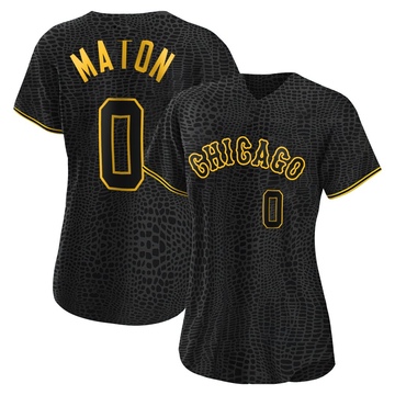 Replica Nick Maton Women's Chicago White Sox Black Snake Skin City Jersey