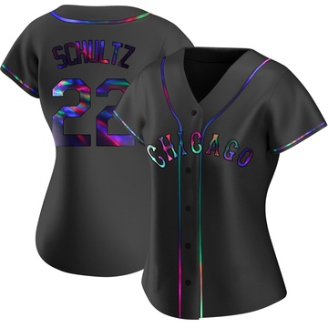 Replica Noah Schultz Women's Chicago White Sox Black Holographic Alternate Jersey