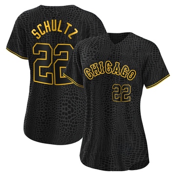 Replica Noah Schultz Women's Chicago White Sox Black Snake Skin City Jersey