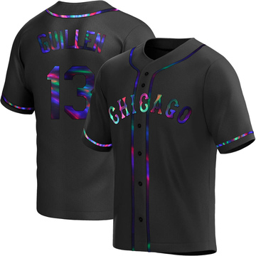 Replica Ozzie Guillen Youth Chicago White Sox Black Holographic Alternate Jersey