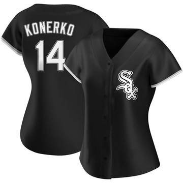 Replica Paul Konerko Women's Chicago White Sox Black Alternate Jersey
