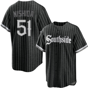 Replica Rikuu Nishida Men's Chicago White Sox Black 2021 City Connect Jersey