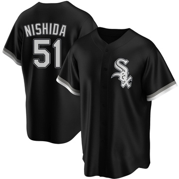 Replica Rikuu Nishida Youth Chicago White Sox Black Alternate Jersey