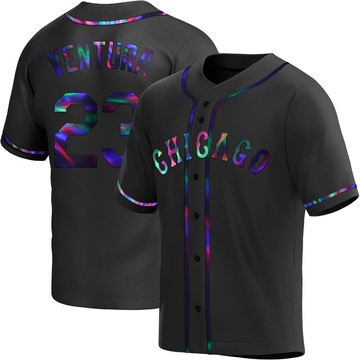 Replica Robin Ventura Men's Chicago White Sox Black Holographic Alternate Jersey