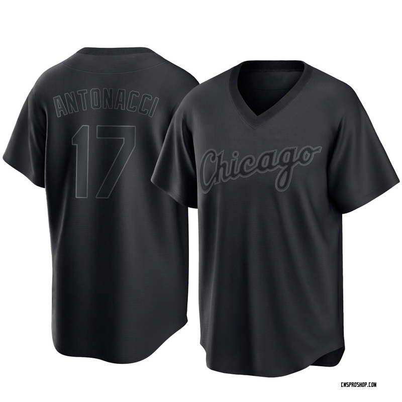 Replica Sam Antonacci Men's Chicago White Sox Black Pitch Fashion Jersey