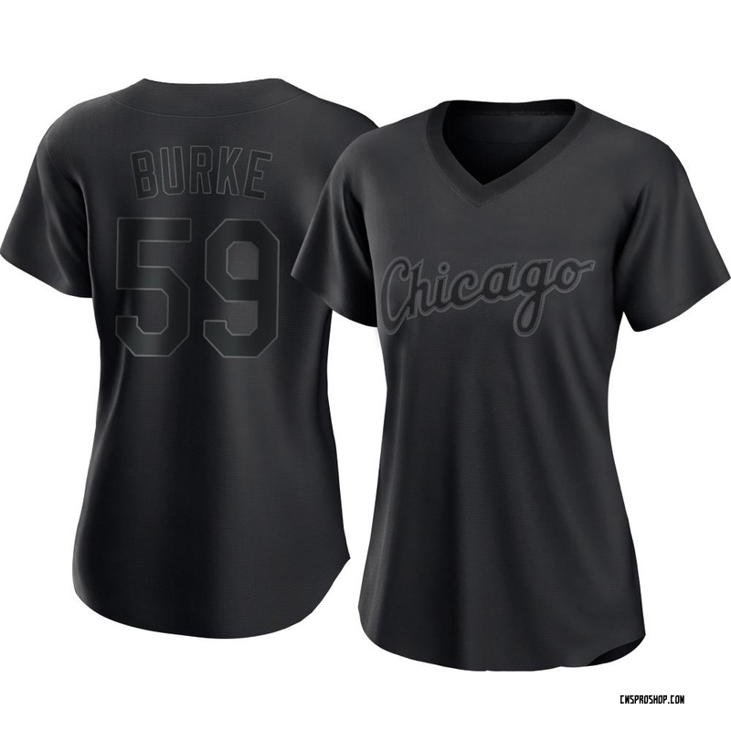 Replica Sean Burke Women's Chicago White Sox Black Pitch Fashion Jersey