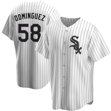 Replica Seranthony Dominguez Men's Chicago White Sox White Home Jersey