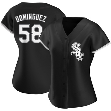 Replica Seranthony Dominguez Women's Chicago White Sox Black Alternate Jersey