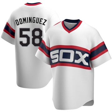 Replica Seranthony Dominguez Youth Chicago White Sox White Cooperstown Collection Jersey