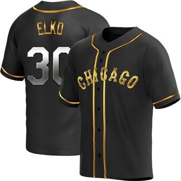 Replica Tim Elko Youth Chicago White Sox Black Golden Alternate Jersey