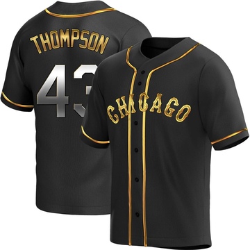 Replica Trayce Thompson Youth Chicago White Sox Black Golden Alternate Jersey