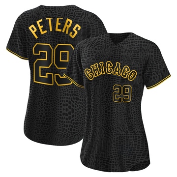 Replica Tristan Peters Women's Chicago White Sox Black Snake Skin City Jersey