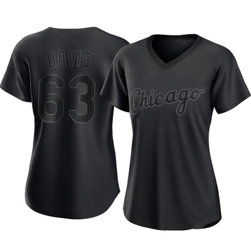Replica Tyler Davis Women's Chicago White Sox Black Pitch Fashion Jersey