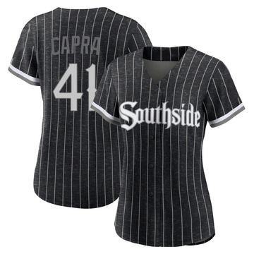 Replica Vinny Capra Women's Chicago White Sox Black 2021 City Connect Jersey