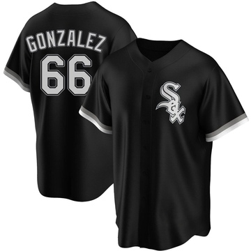 Replica Wikelman Gonzalez Youth Chicago White Sox Black Alternate Jersey